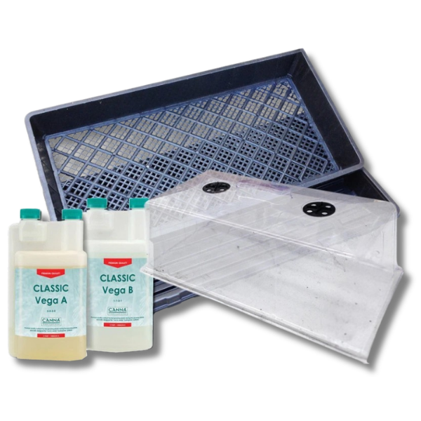 Hydroponics Seeding Cloning Propagation Dome with Canna Classic Nutrient Mesh Tray-Off Grid Living Supplies