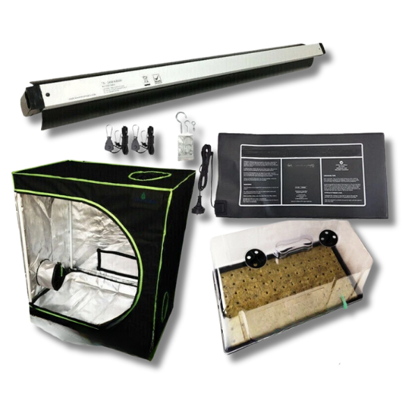 Hydroponics Seedling and Cutting Tent Kit with T5 Grow Light and Rockwool Grow Box - Harvemax-Off Grid Living Supplies
