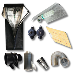 Hydroponics Small Grow Tent with 2700K CFL Wing Shade LED Light and 6 Inch Fan-Off Grid Living Supplies