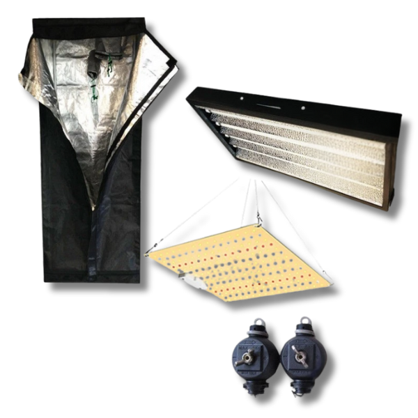 Hydroponics Small Grow Tent with T5 Propagation Light and LED Panel Combo-Off Grid Living Supplies