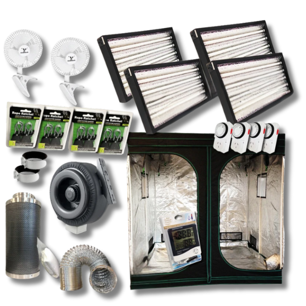 Hydroponics T5 384W Propagation Grow Light Tent System with 2700K and 6500K Tubes-Off Grid Living Supplies