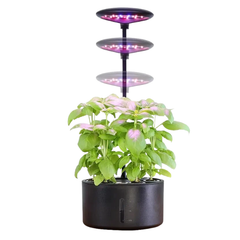 Indoor Planter with LED Grow Light for Home Garden - Black-Off Grid Living Supplies