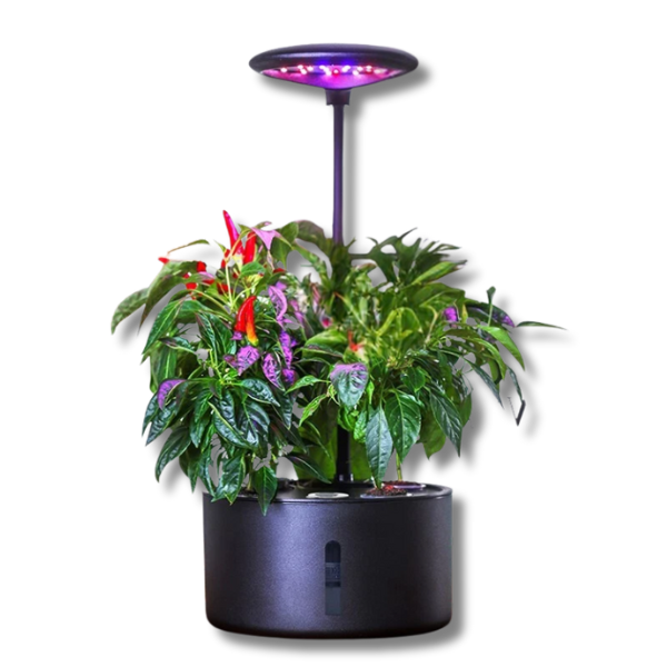 Indoor Planter with LED Grow Light for Home Garden - Black-Off Grid Living Supplies