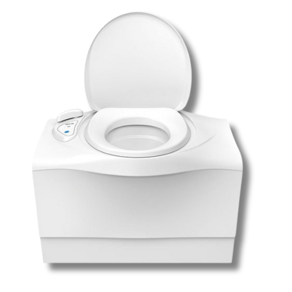 Left Hand Cassette Toilet White For Caravan & RVs-Off Grid Living Supplies Australia