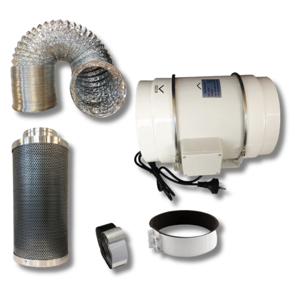 Low Noise Duct Fan with NRC Ducting & Filter Ventilation Combo-Off Grid Living Supplies