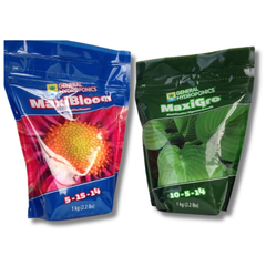 Maxi Grow & Maxi Bloom 2x1kg Powder Nutrient Kit - General Hydroponics-Off Grid Living Supplies