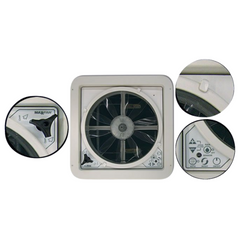 Maxxfan Deluxe With Rain Dome Thermostat Power Lift-Off Grid Living Supplies Australia