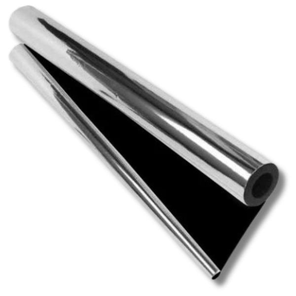 Mylar Hydro Film 1.2x30m Black Poly Backing 110 Micron-Off Grid Living Supplies