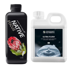Native Focus 1L & Rootzone 250ml with Ultra Flush 1L Kit - Professor's Nutrients-Off Grid Living Supplies