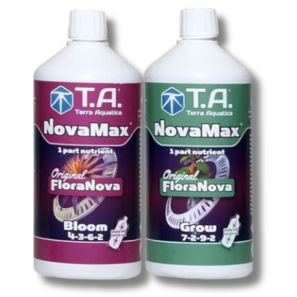 NovaMax Grow & Bloom 2x1L Hybrid Liquid Nutrient - Terra Aquatica-Off Grid Living Supplies