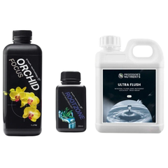 Orchid Focus 1L & Rootzone 250ml with Ultra Flush 1L Kit - Professor's Nutrients-Off Grid Living Supplies