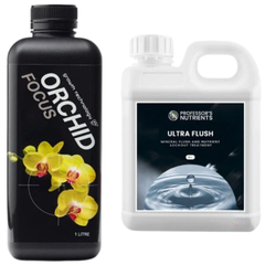 Orchid Focus 1L & Rootzone 250ml with Ultra Flush 1L Kit - Professor's Nutrients-Off Grid Living Supplies