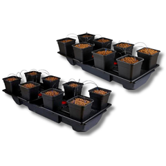 Origin XL Wide 8 Pot Drip Irrigation System with 18L or 25L Pots (190cm x 90cm)-Off Grid Living Supplies