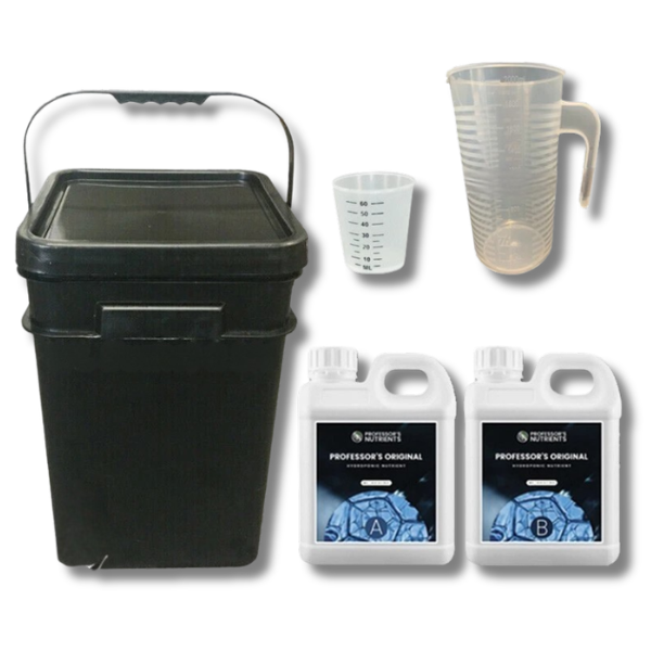 Original A&B 2x1L Mixing Kit with 21L Bucket & 2L Jug - Professor's Nutrients-Off Grid Living Supplies