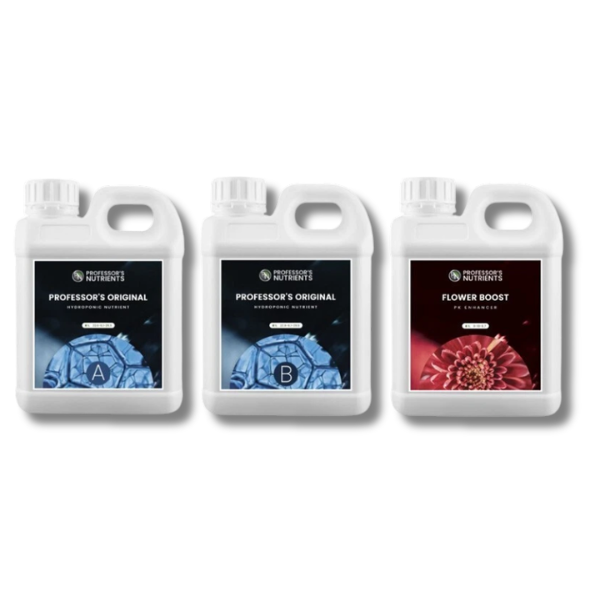Original A&B 2x1L with Flower Boost 1L PK Enhancer - Professor's Nutrients-Off Grid Living Supplies