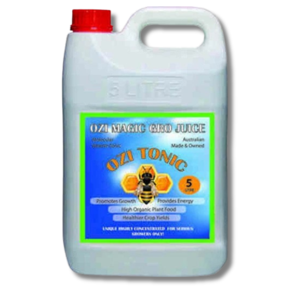 Ozi Tonic Organic Grow Juice Nutrient 5 Litre-Off Grid Living Supplies