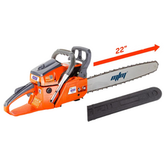 Petrol Commercial Chainsaw with 22" Bar, E-Start & Top Handle
