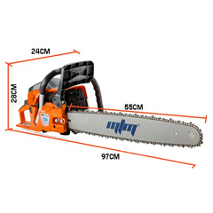 Petrol Commercial Chainsaw with 22" Bar, E-Start & Top Handle