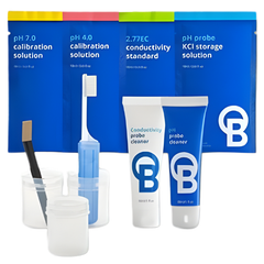 Probe Care Kit pH & Conductivity with pH 7.0, 4.0, KCl & 2.77 EC Solutions - Bluelab-Off Grid Living Supplies