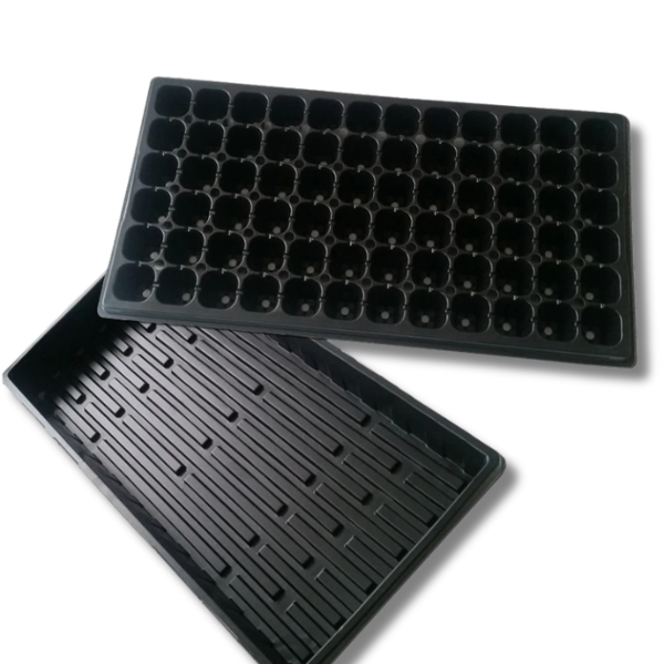 Propagation Seeding Cloning Kit 72 Cells Grow Plug Tray Black No-Hole Tray-Off Grid Living Supplies