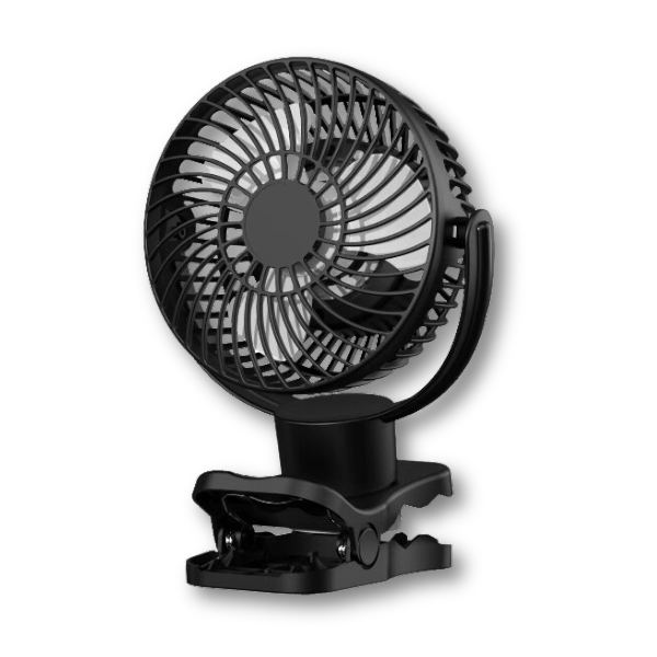 Remote Control USB Portable Caravan / RV Fan With LED Light Black-Off Grid Living Supplies Australia