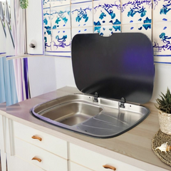 Right Hand Drainer Argent Sink For Caravan & RVs-Off Grid Living Supplies Australia