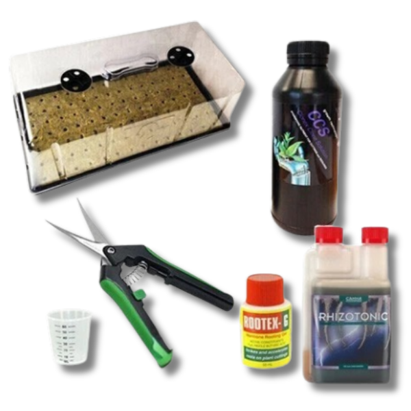 Rockwool Cloning Dome Kit with Rootex Gel, Rhizotonic and CCS Nutrients-Off Grid Living Supplies
