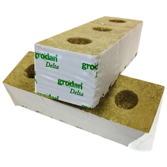 Rockwool Grow Block 100x100mm with Hole - Grodan-Off Grid Living Supplies