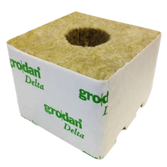 Rockwool Grow Block 100x100mm with Hole - Grodan-Off Grid Living Supplies