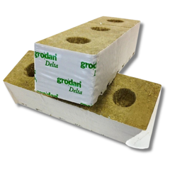 Rockwool Grow Block 100x100mm with Hole - Grodan-Off Grid Living Supplies