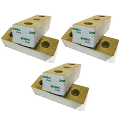 Rockwool Grow Blocks 100x100mm with Hole 6 / 10 / 15 / 20 Pack Options - Grodan-Off Grid Living Supplies
