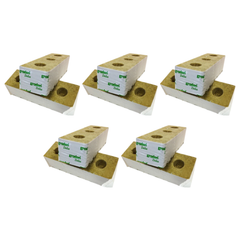 Rockwool Grow Blocks 100x100mm with Hole 6 / 10 / 15 / 20 Pack Options - Grodan-Off Grid Living Supplies