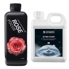 Rose Focus 1L & Rootzone 250ml with Ultra Flush 1L Kit - Professor's Nutrients-Off Grid Living Supplies