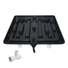 Run Off Tray 15" / 22" Hydroponic System with PVC Slip Tee Fitting-Off Grid Living Supplies