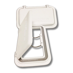 Scupper Large Vent White With Internal Frame-Off Grid Living Supplies Australia