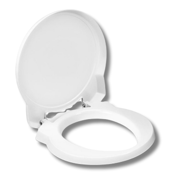 Seat & Cover White For Plastic Bowl Toilets-Off Grid Living Supplies Australia