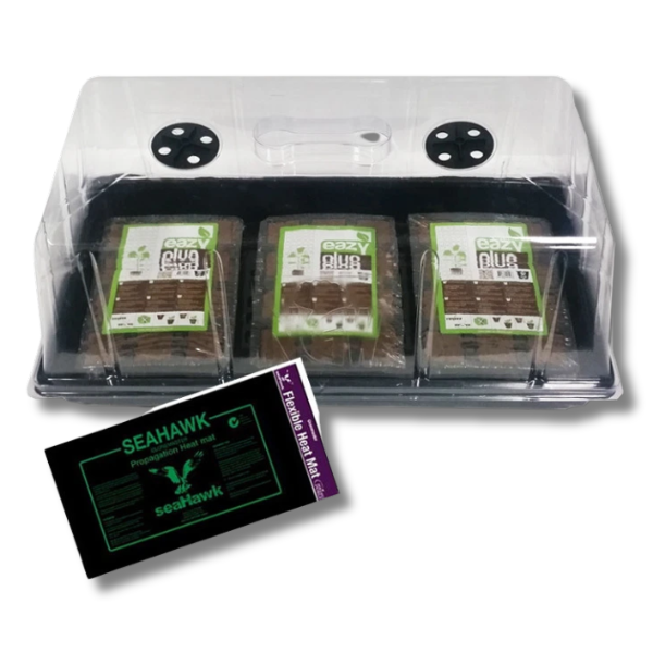 Seeding & Cloning Dome Tray Lid with 36 Coco Plug Cells & Heat Mat-Off Grid Living Supplies