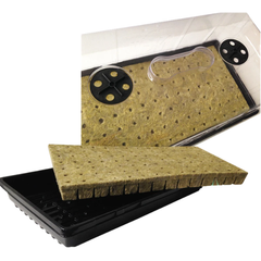 Seeding & Cloning Dome Tray Lid with 98 Rock Wool Cells & Heat Mat-Off Grid Living Supplies