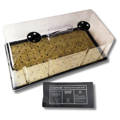 Seeding & Cloning Dome Tray Lid with 98 Rock Wool Cells & Heat Mat-Off Grid Living Supplies