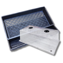 Seeding & Cloning Mesh Tray Dome Kit Soil-less Rockwool & Clay Propagation-Off Grid Living Supplies