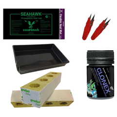 Seeding Propagation Kit with Heat Mat, Trimmer, 75mm Grodan Cube and Clonex-Off Grid Living Supplies