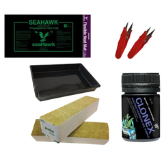 Seeding Propagation Kit with Heat Mat, Trimmer, 75mm Grodan Cube and Clonex-Off Grid Living Supplies