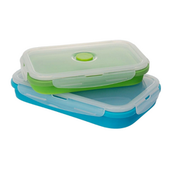Set Of 2 Collapsible Rectangular Containers-Off Grid Living Supplies Australia