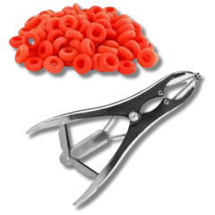 Sheep & Lamb Banding Applicator with 100x Marking Rings for Tail Docking & Elastration-Off Grid Living Supplies Australia