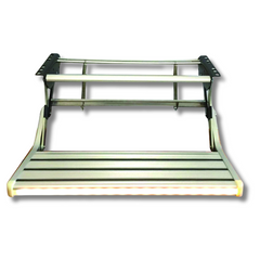 Single Aluminium Pull Out Step With Light For Caravan & RVs-Off Grid Living Supplies Australia