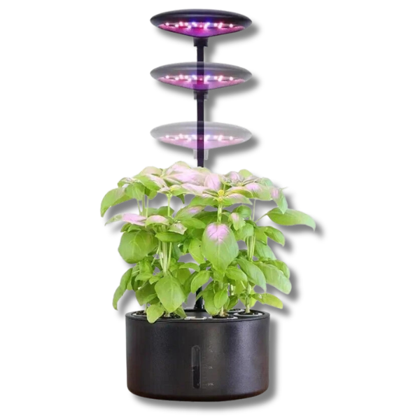 Smart LED Plant Grow Kit Hydroponic Self-Watering Home Garden Flower Pot-Off Grid Living Supplies