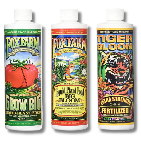 Soil Trio Nutrients Big Bloom Grow Big Tiger Bloom 3x946ml - FoxFarm-Off Grid Living Supplies