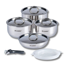 Spacesaver Pots & Pan Stainless Steel Set-Off Grid Living Supplies Australia