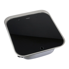 Square Sink With Glass Lid For Caravan & RVs-Off Grid Living Supplies Australia