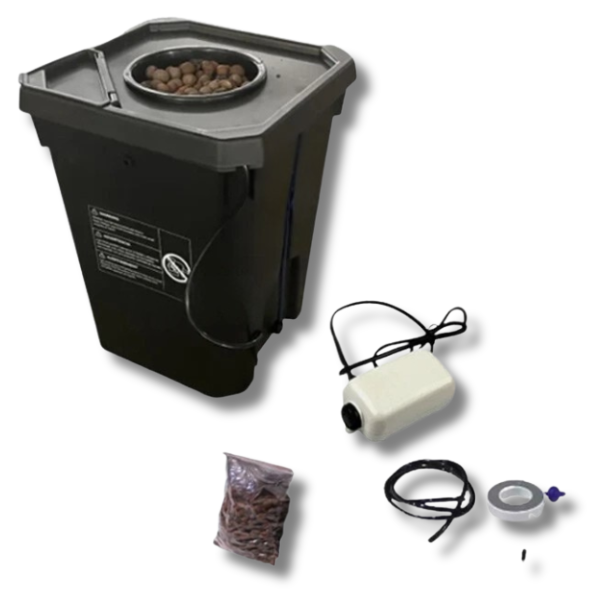 Starter Kit with 27L Square DWC Deep Water Culture System-Off Grid Living Supplies